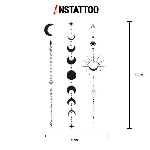 (3 Dövme) L U N A R - Yarı Kalıcı Dövme