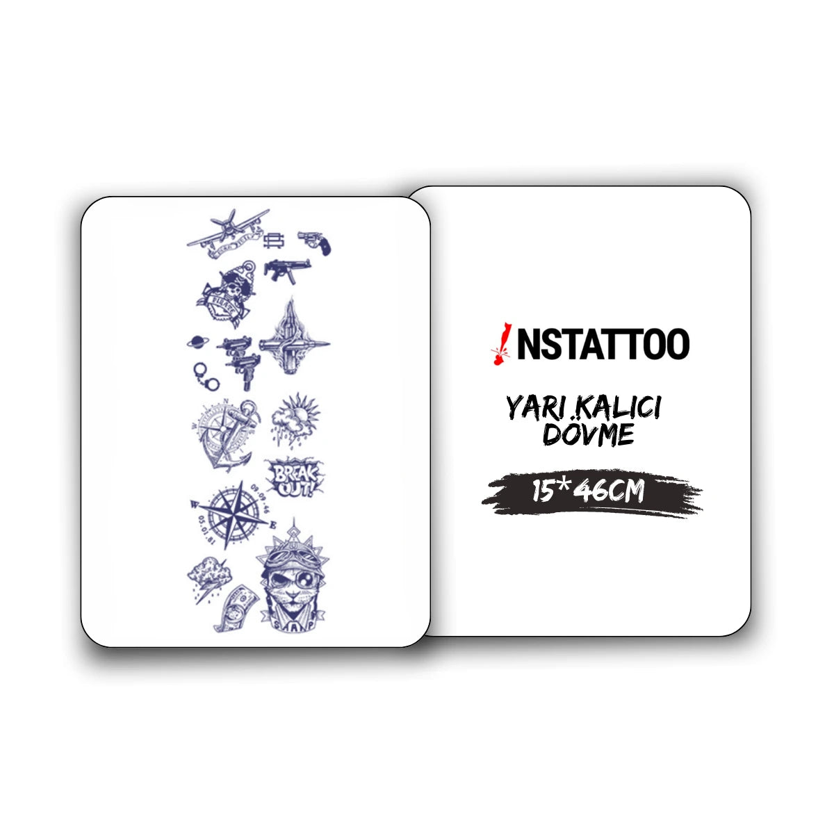 (15 Dövme) MADCAT - Yarı Kalıcı Dövme