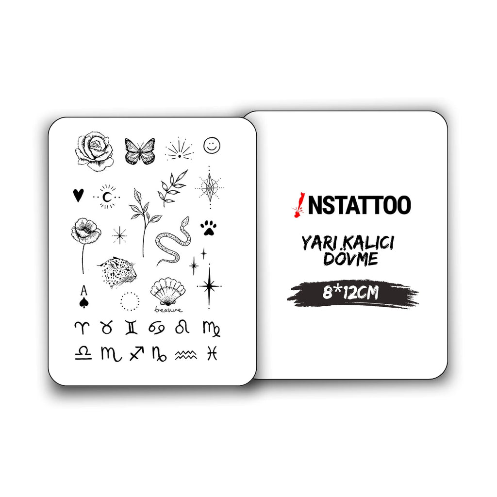 (30 Dövme) Minimal 7 - Yarı Kalıcı Dövme