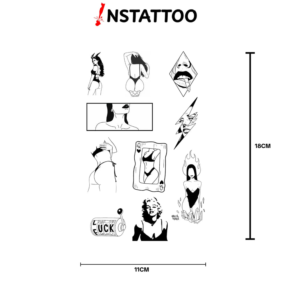 (Özel) Naughty - Yarı Kalıcı Dövme