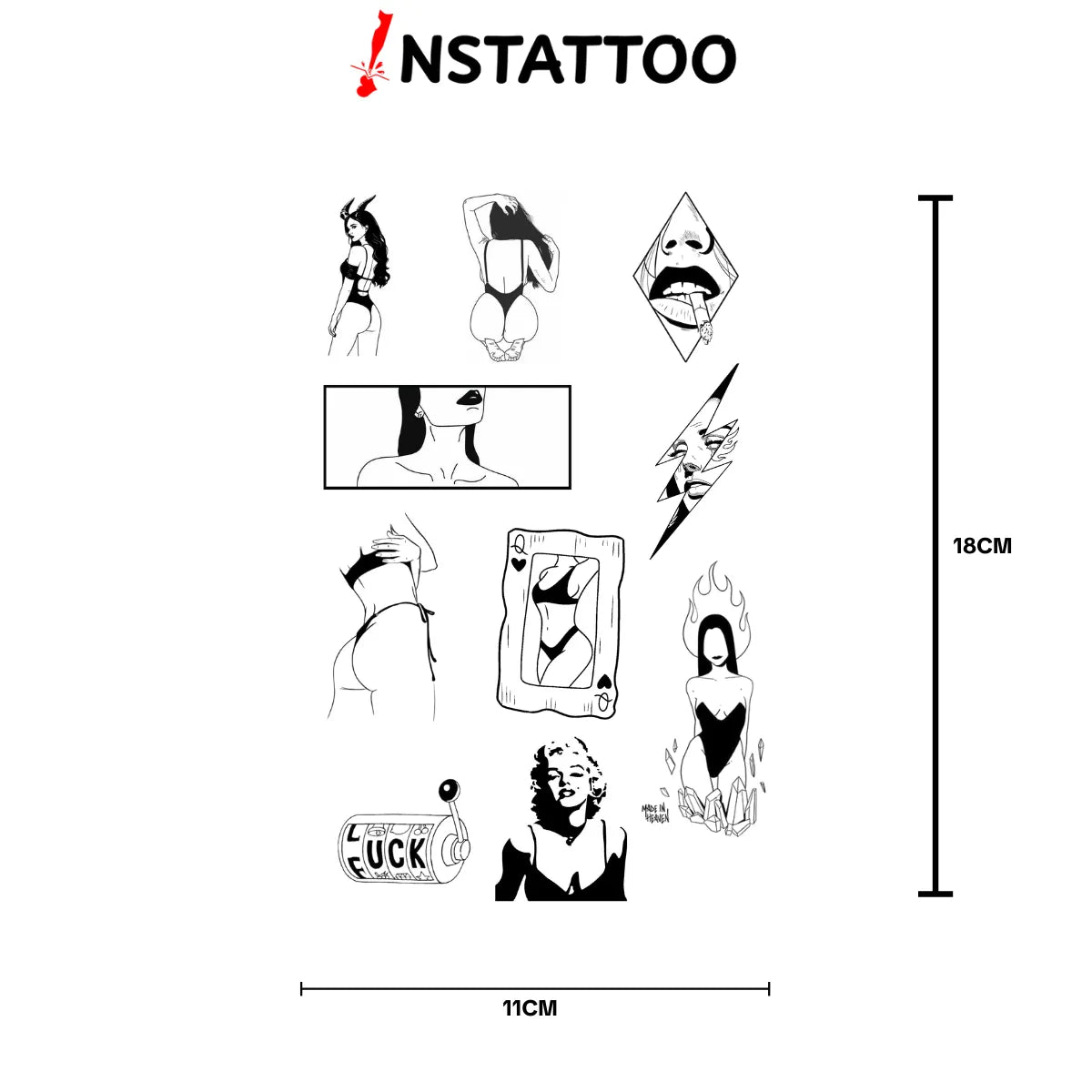 (Özel) Naughty - Yarı Kalıcı Dövme