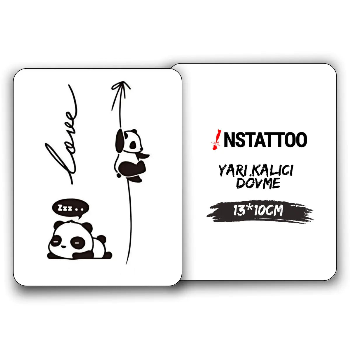 Panda - Yarı Kalıcı Dövme