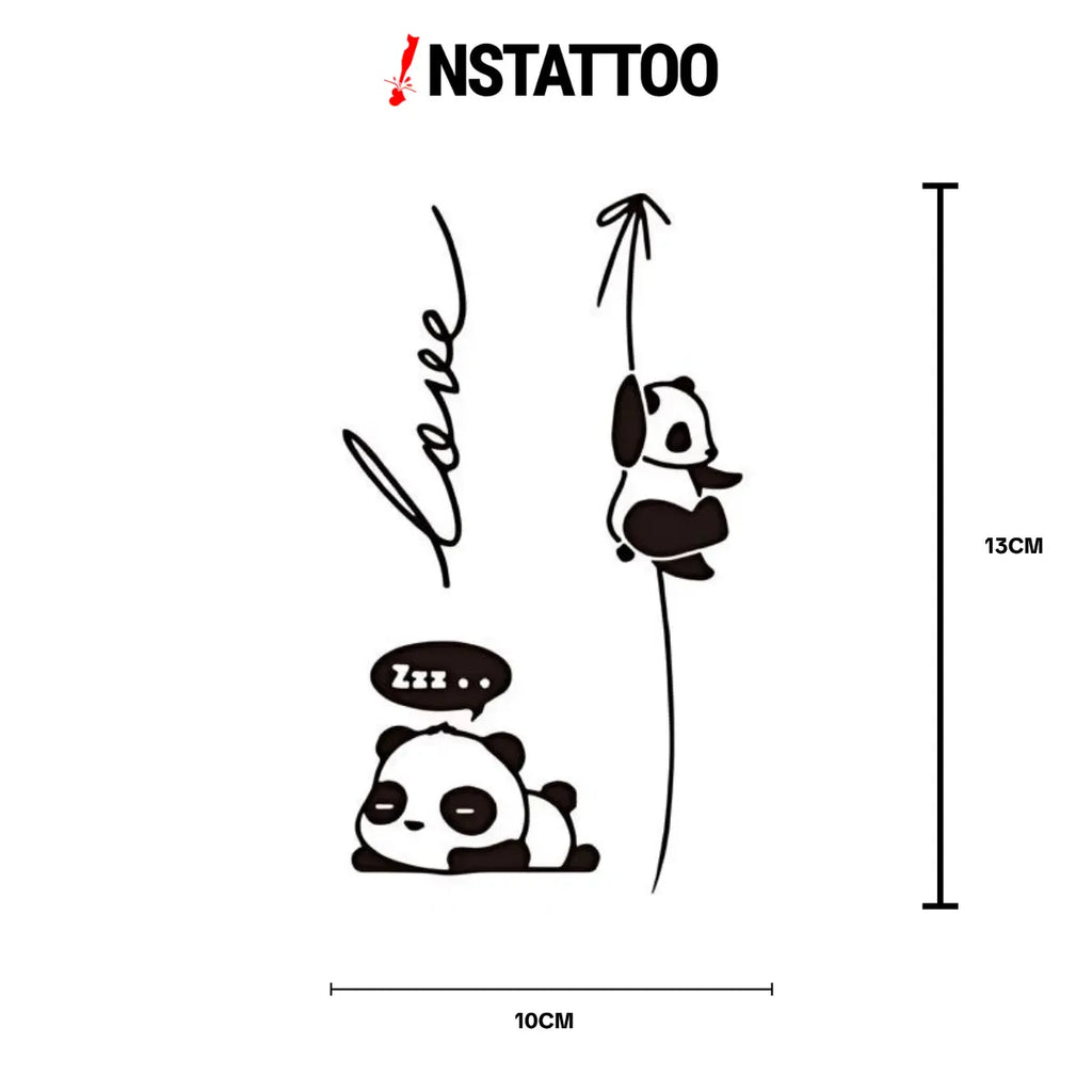 Panda - Yarı Kalıcı Dövme