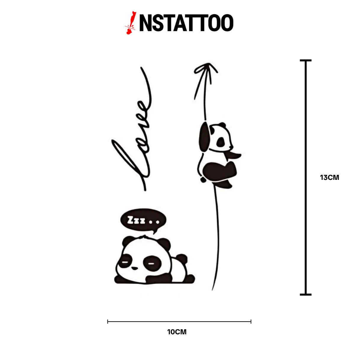 Panda - Yarı Kalıcı Dövme