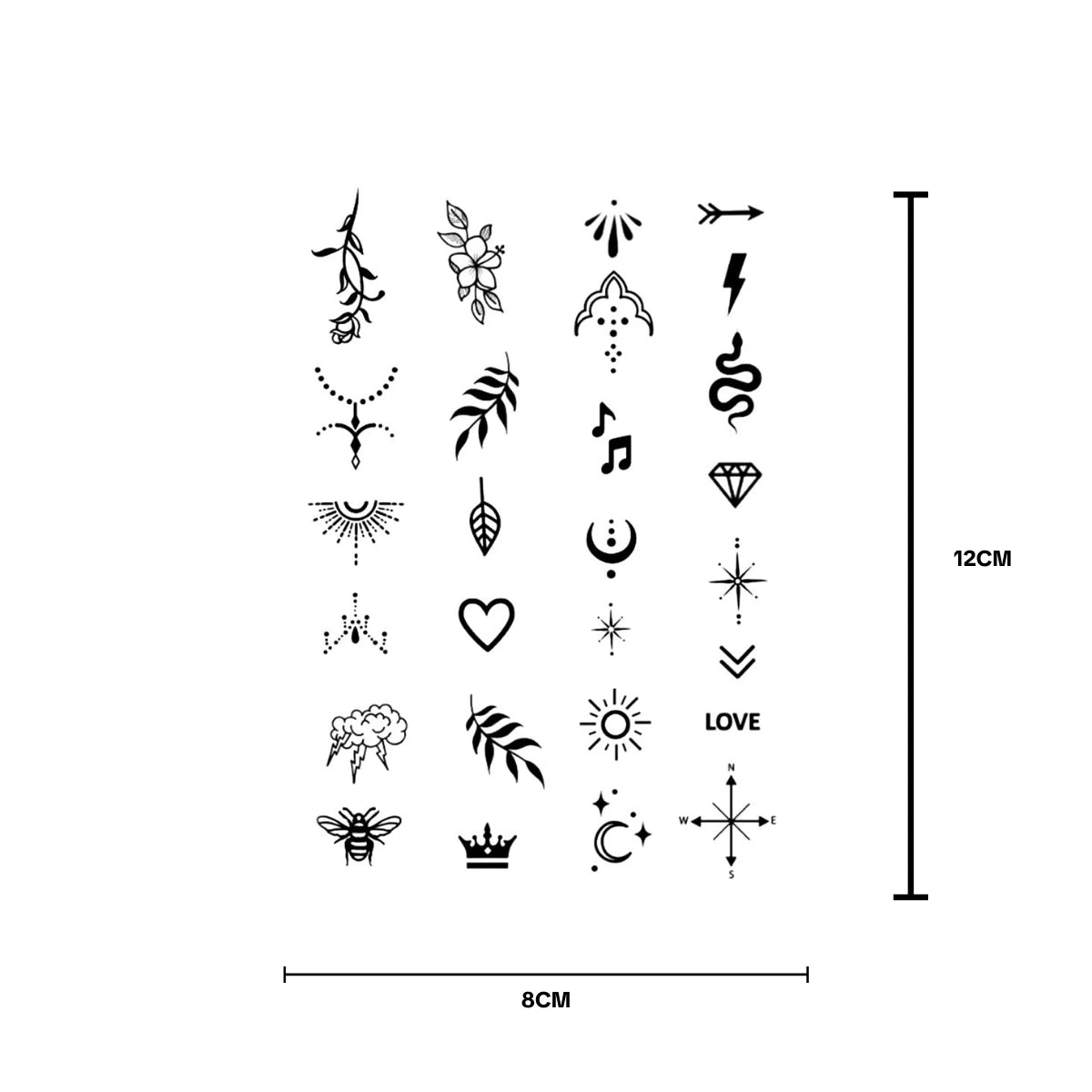 (27 Dövme) Parmak Dövme III - Yarı Kalıcı Dövme