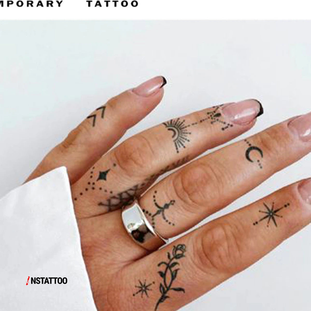 (27 Dövme) Parmak Dövme III - Yarı Kalıcı Dövme