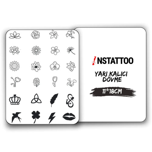 (24 Dövme) Parmak Dövme I - Paket- Yarı Kalıcı Dövme