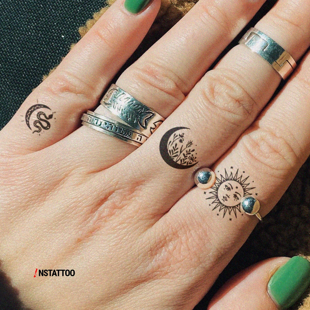 (Özel Tasarım) (9 Dövme) Sun - Yarı Kalıcı Dövme