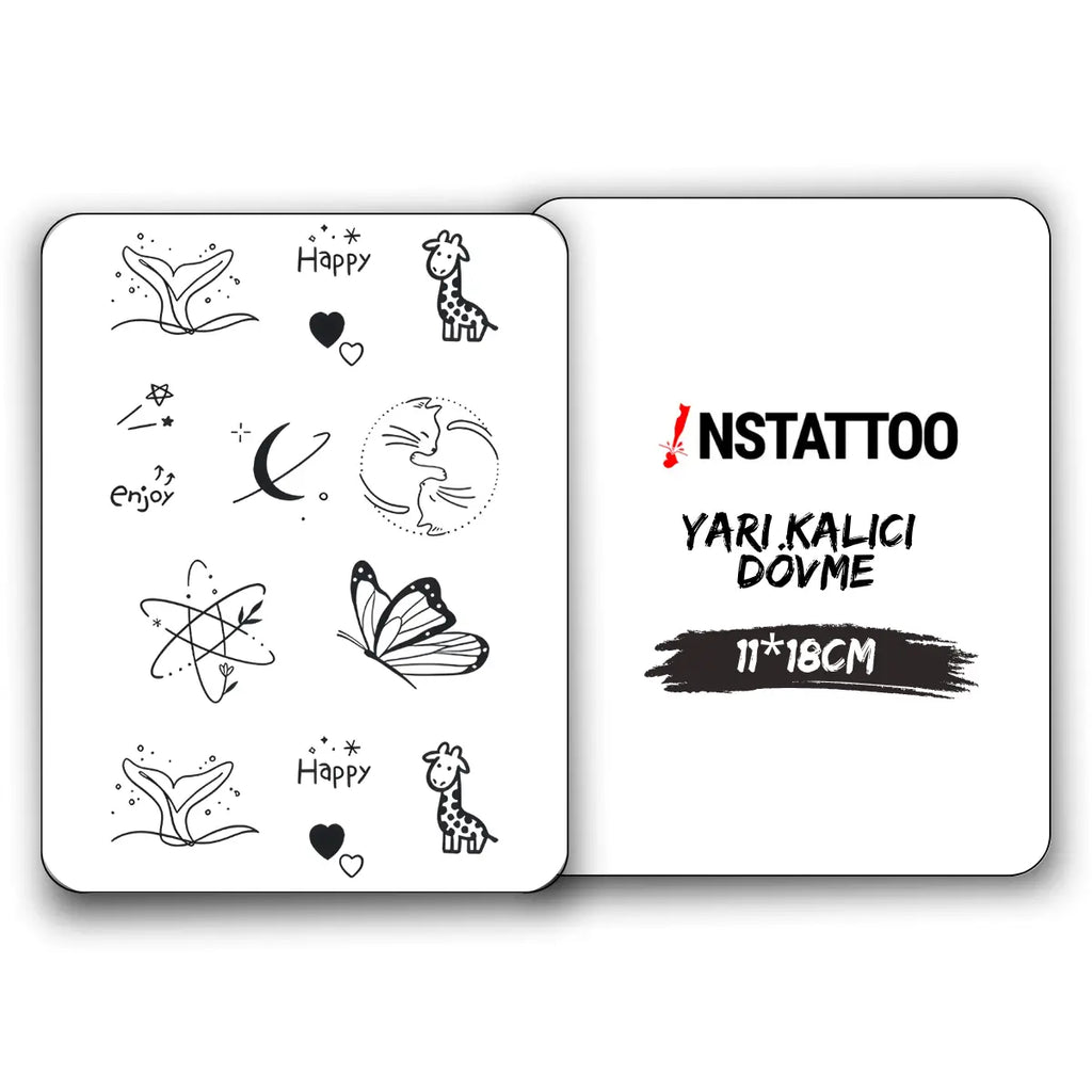 (11 Dövme ) Tatlı Paketi - Yarı Kalıcı Dövme