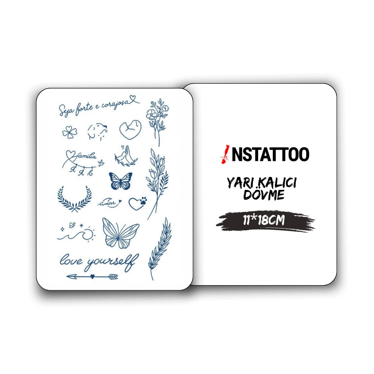 (17 Dövme) Tatlı Paketi III - Yarı Kalıcı Dövme