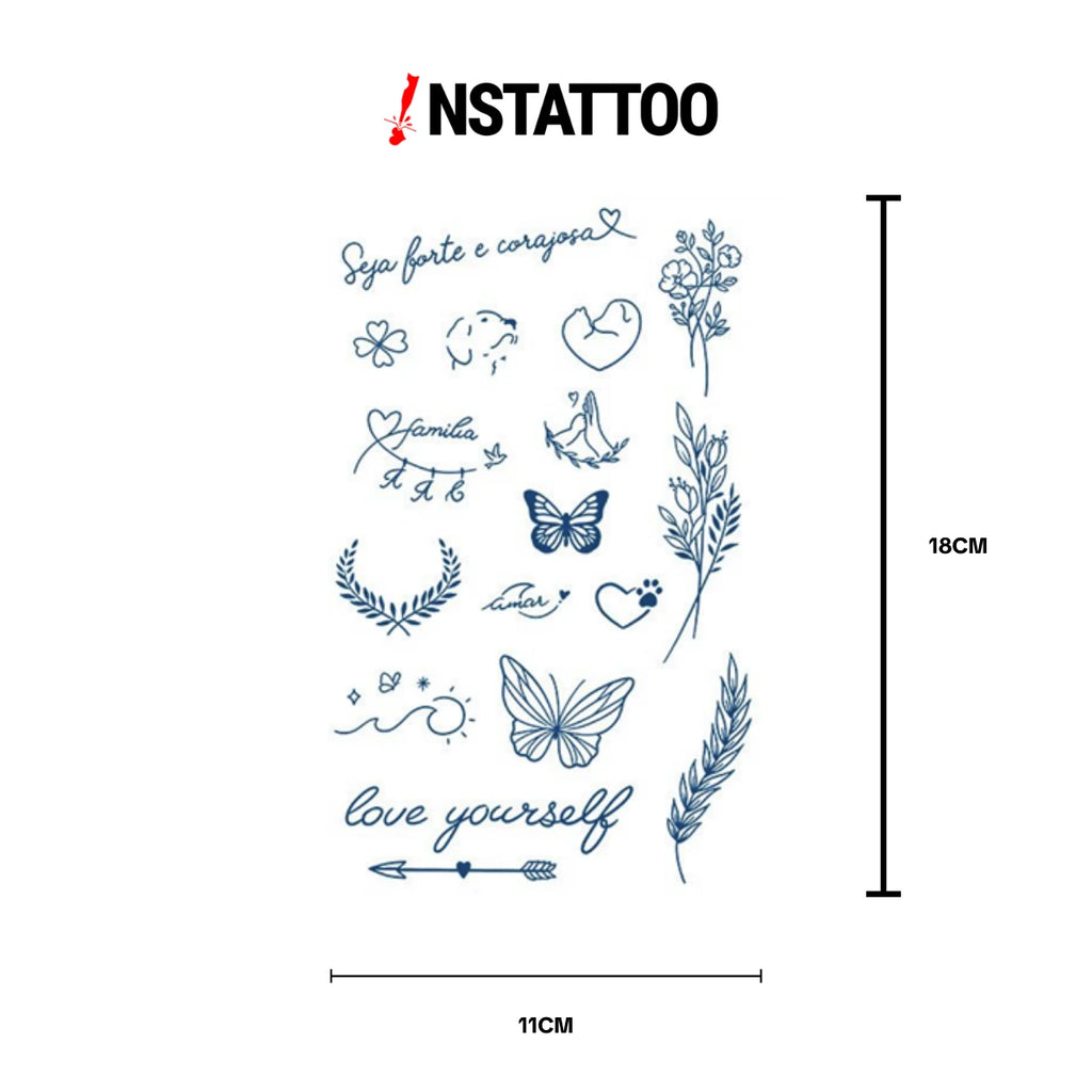 (17 Dövme) Tatlı Paketi III - Yarı Kalıcı Dövme