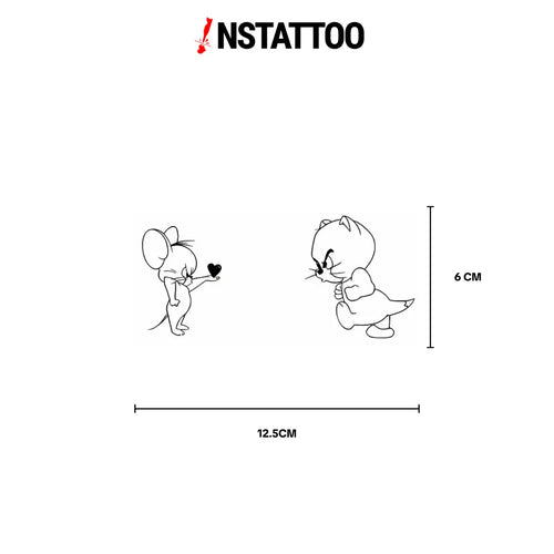 (Özel) Tom&Jerry - Yarı Kalıcı Dövme