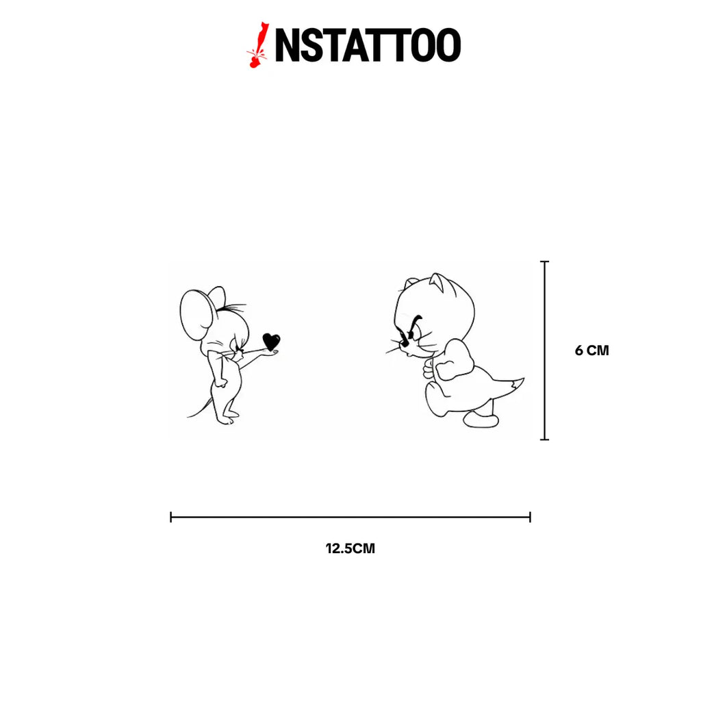 (Özel) Tom&Jerry - Yarı Kalıcı Dövme