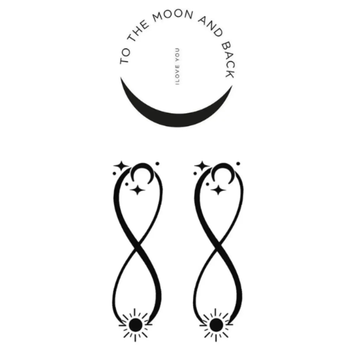 (Özel) To The Moon - Yarı Kalıcı Dövme