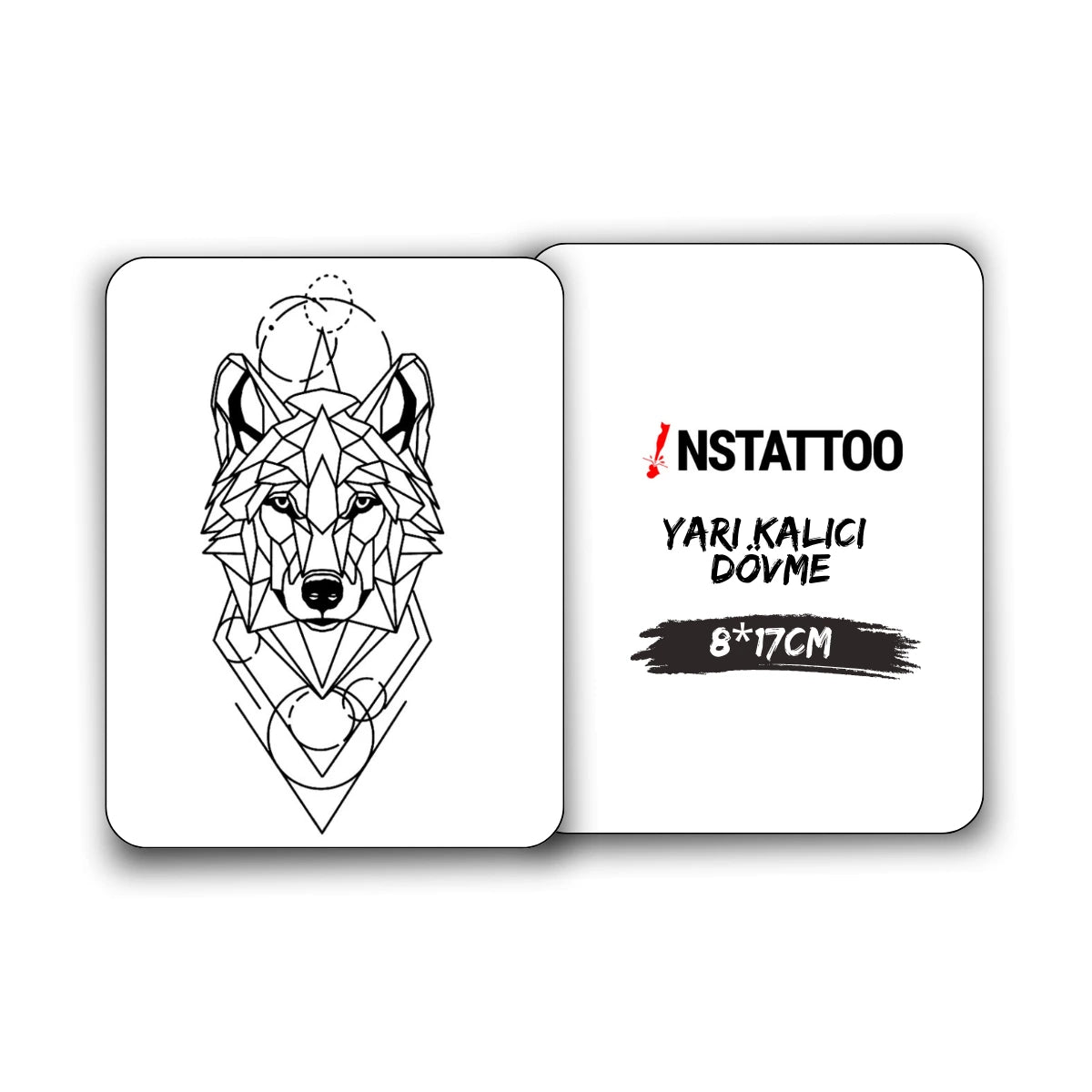 (Özel Tasarım) Wolfy - Yarı Kalıcı Dövme