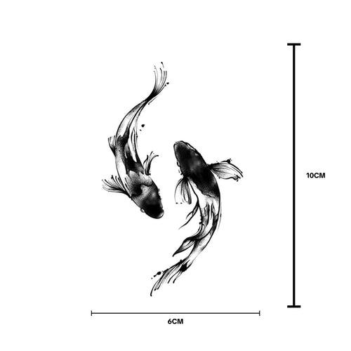 (Özel Tasarım) Ying-Yang - Yarı Kalıcı Dövme